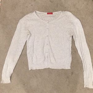 Blue and white cardigan printed fabric size small